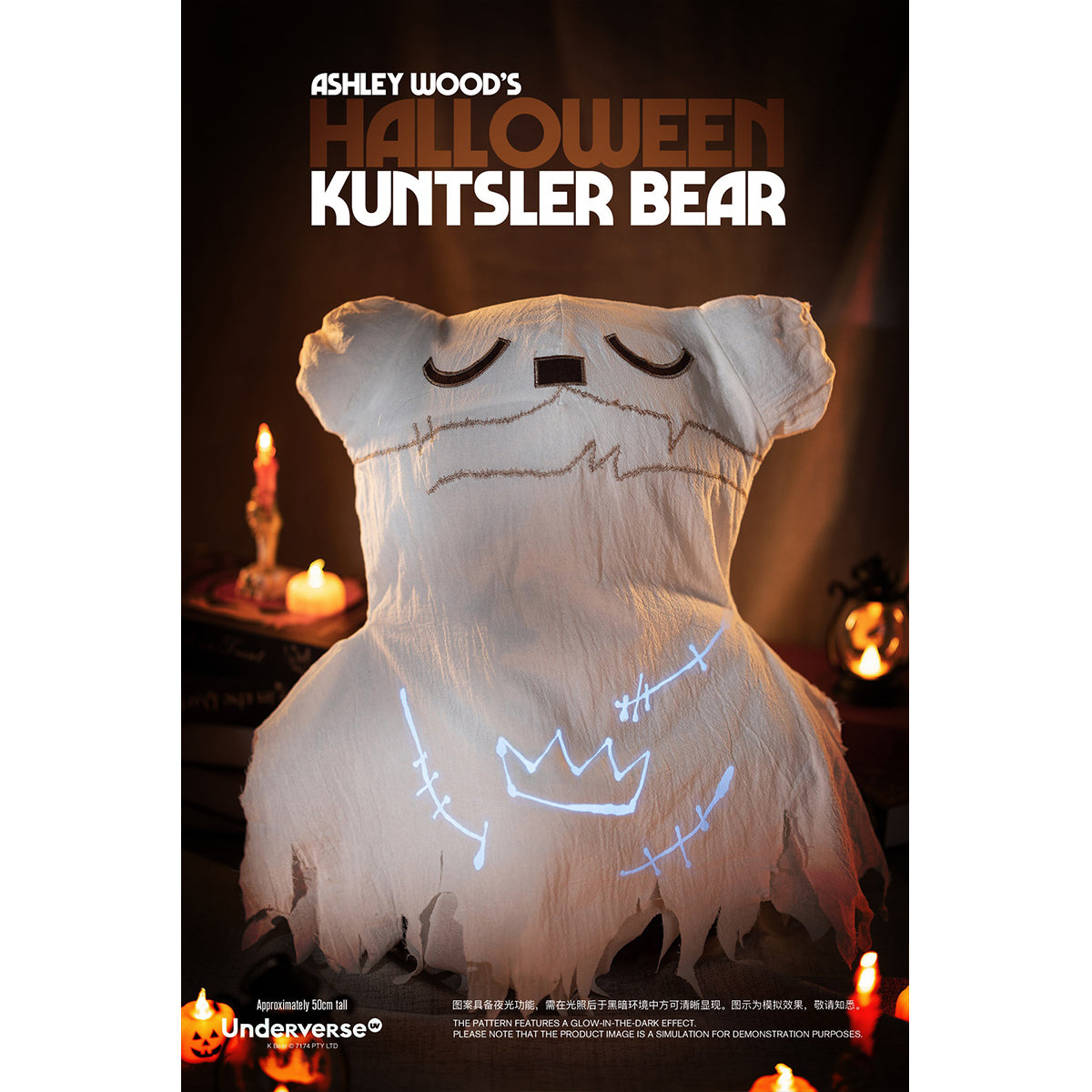 Underverse Halloween Kuntsler Bear Height 53cm Art Figurine