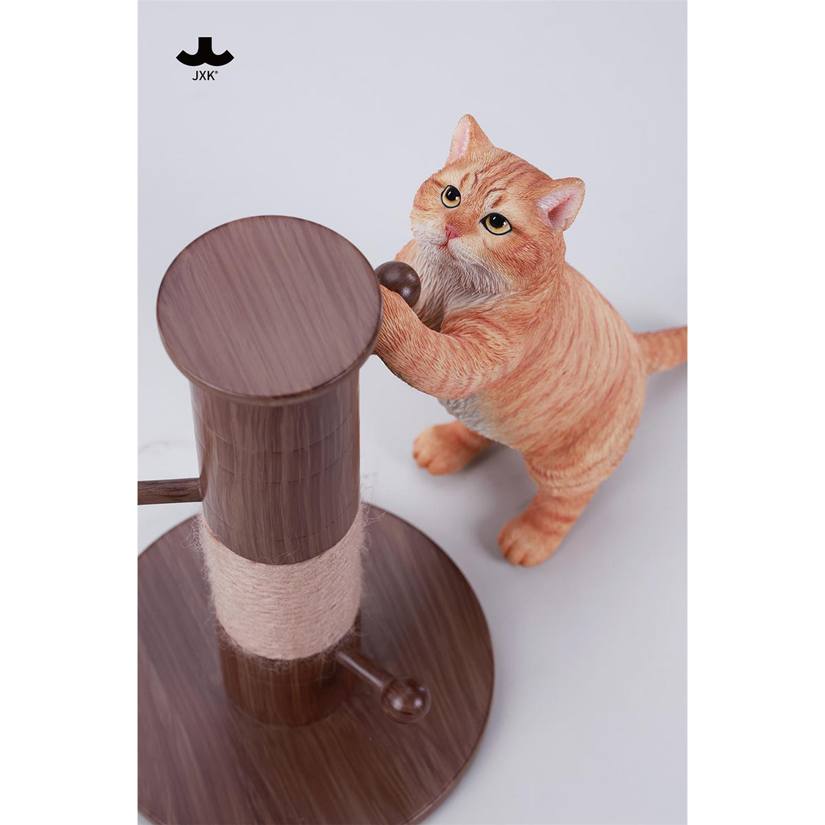 JXK Kung Fu Cat Static Expertly Hand-Painted Lifelike Animal Figurine