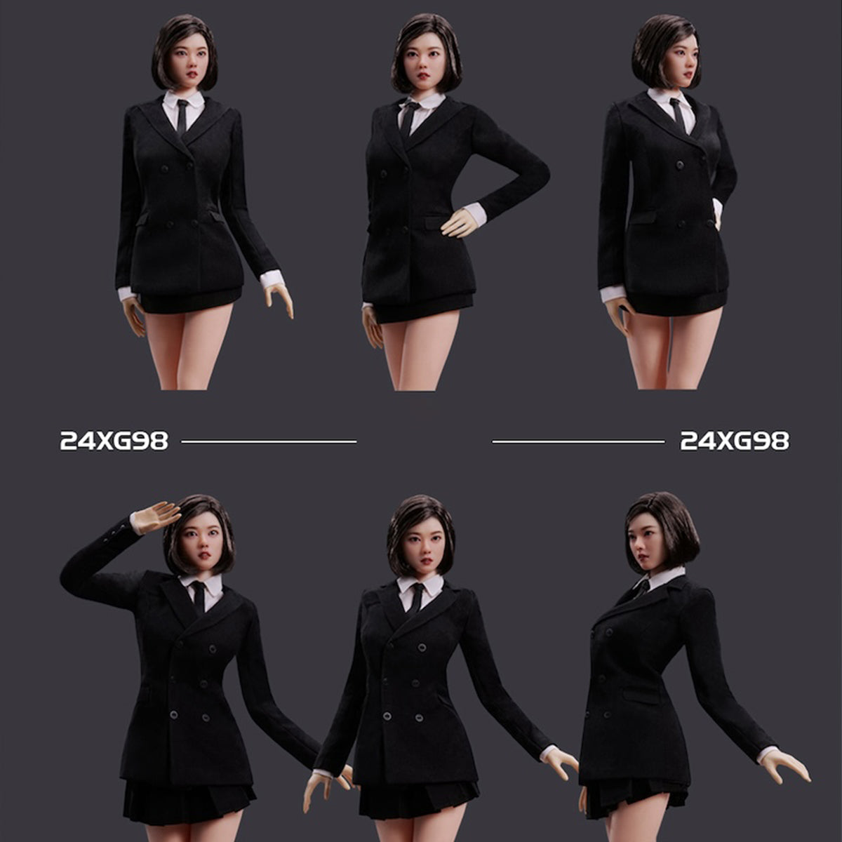 VSTOYS 1/6 Scale Figure Doll Clothes: Girl Group Outfit: Pencil Skirt Suit For 12-inch