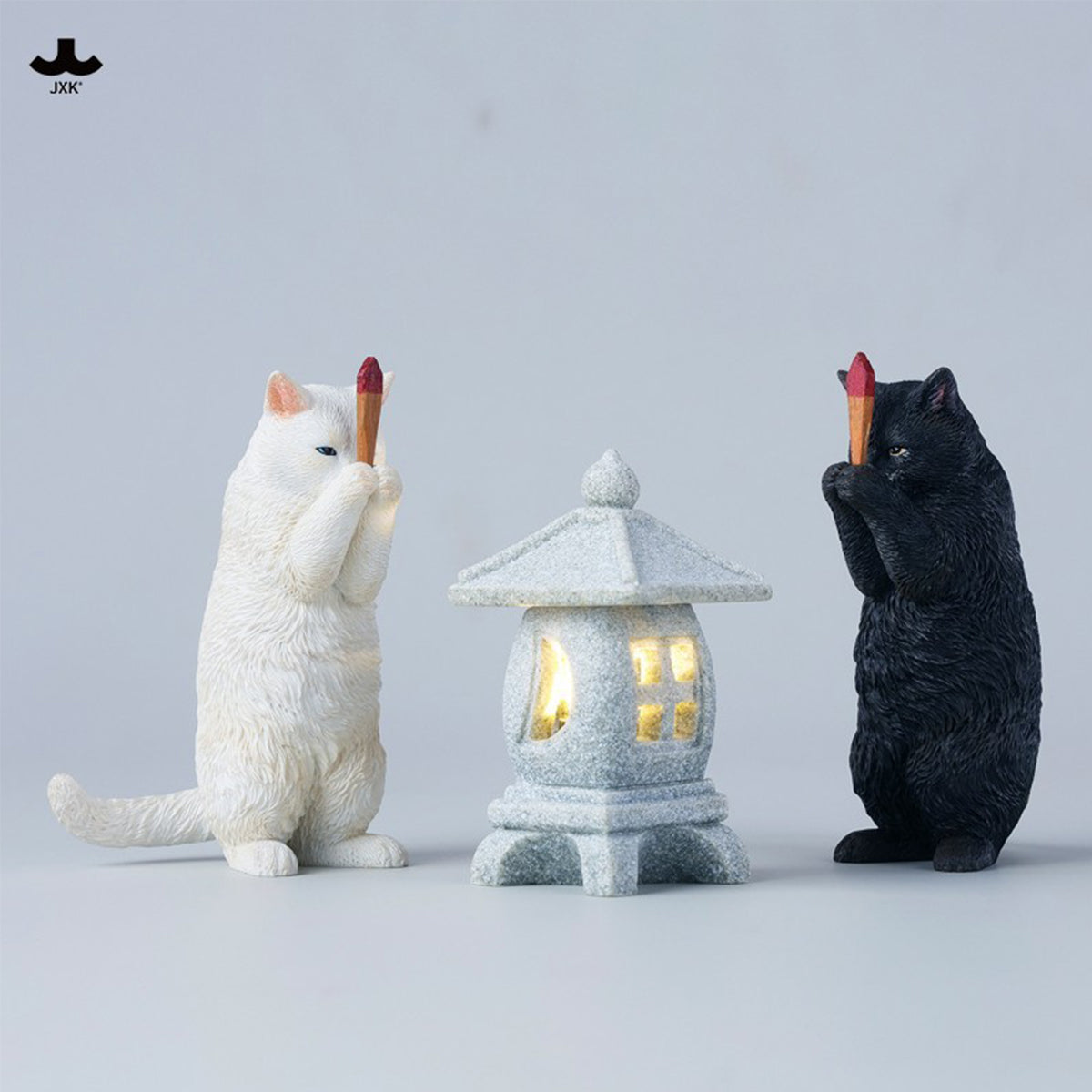 JXK Wishing Cat (JXK341) Static Expertly Hand-Painted Lifelike Animal Figurine