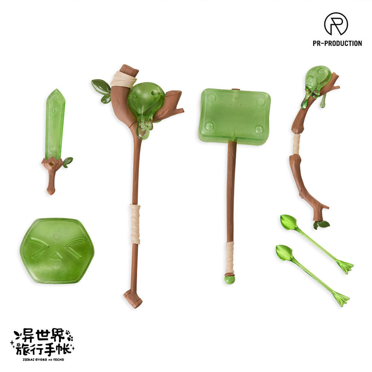 PR Production Novice Blacksmith Haley Smith & Slime Block Weapon Set Assembly Model Kits