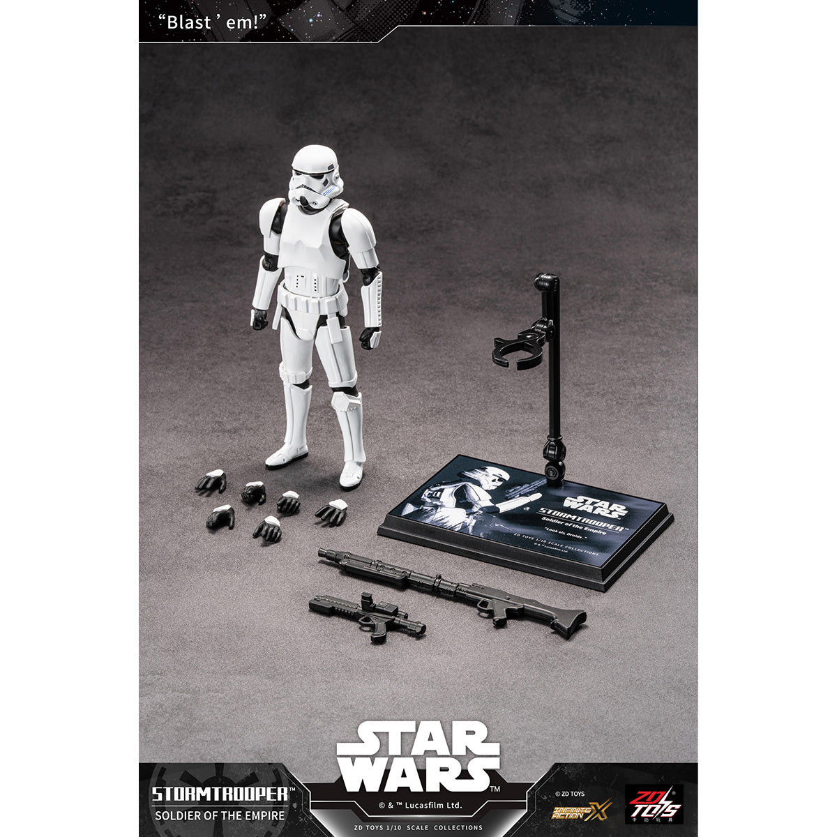 ZD Toys Star Wars 1966-02 Stormtrooper 1/10 Scale Action Figure Set