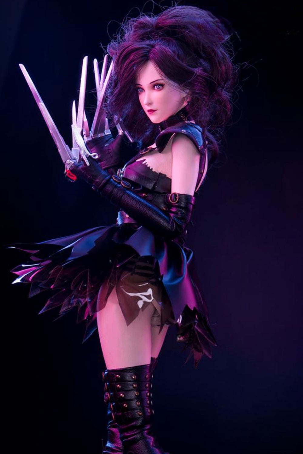 Figura coleccionable Flagset: Edwar Manostijeras, estilo anime, figura de acción femenina en miniatura a escala 1:6 G001