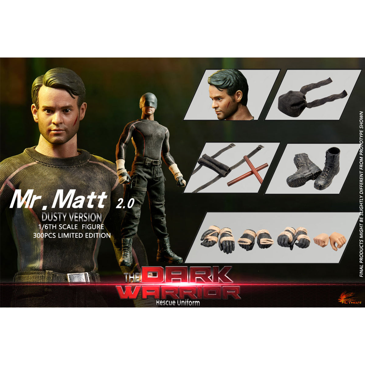 Hot Heart The Dark Warrior Rescue Uniform New Revision Dusty Edition Action Figures