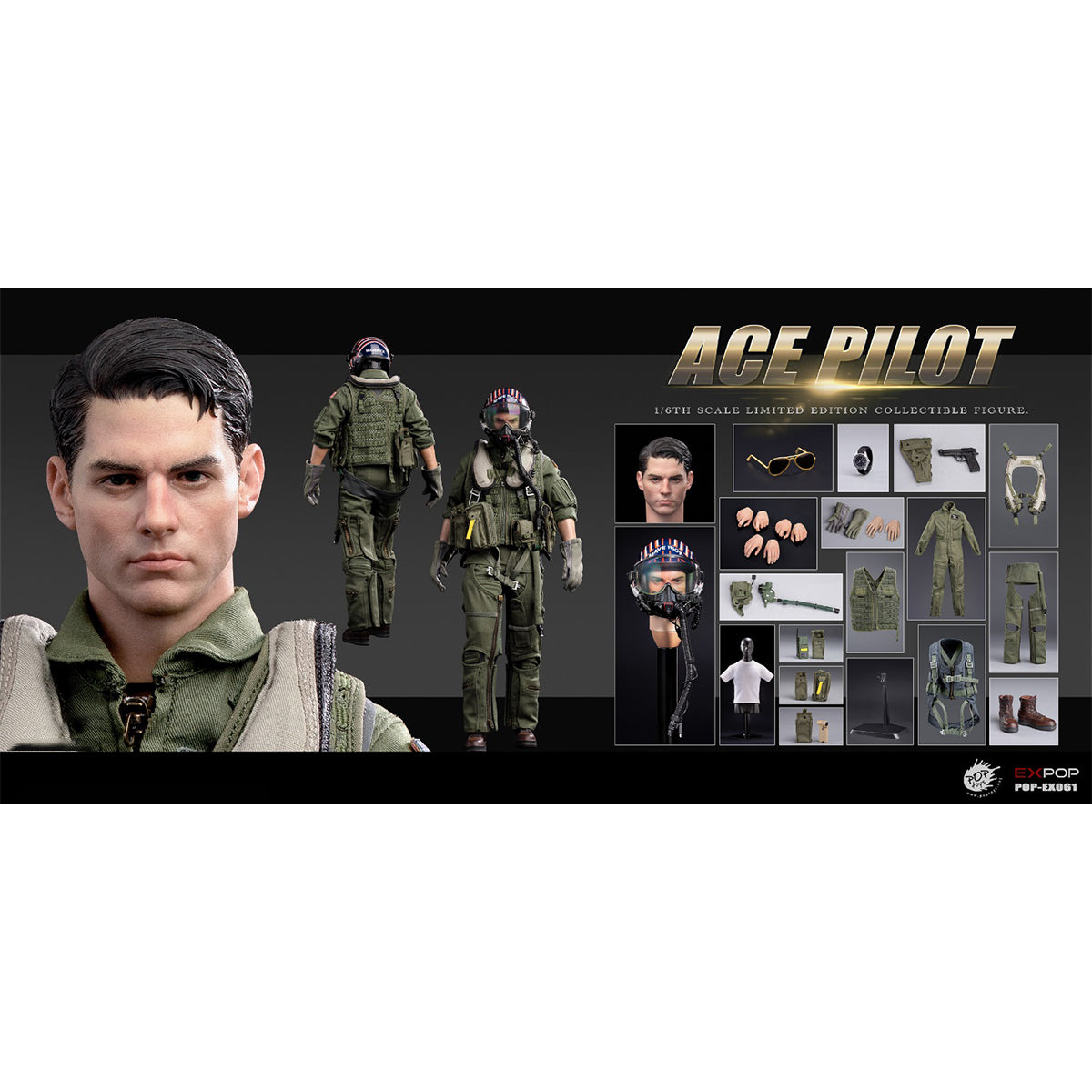 POPTOYS Ace Pilot Flying Suit Edition Action Figures