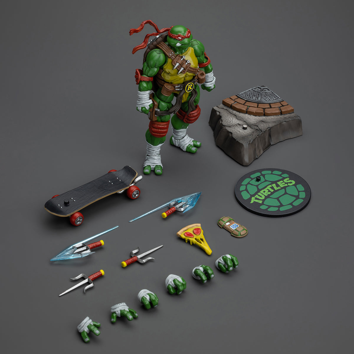 Serie TMNT de JOYTOY: Tortugas Ninja Adolescentes Mutantes - Figuras de acción de Raphael a escala 1:18