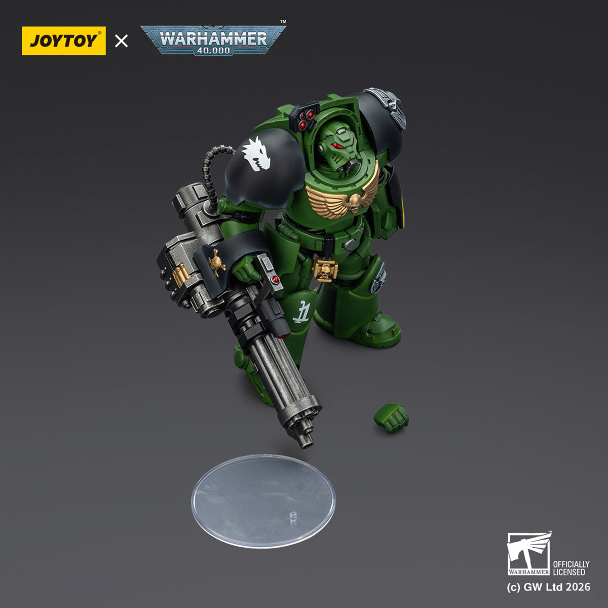 JOYTOY Warhammer 40,000 Salamanders Terminator with Power Fist and Assault Cannon & with Power Fist and Storm Bolter & with Power Sword and Storm Bolter Action Figure