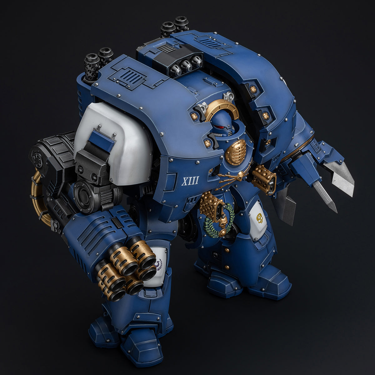 (Only Shipped to the US) JOYTOY Ultramarines Leviathan Dreadnought with Cyclonic Melta Lance and Siege Claws JT8643 Warhammer 1/18 Scale Action Figure