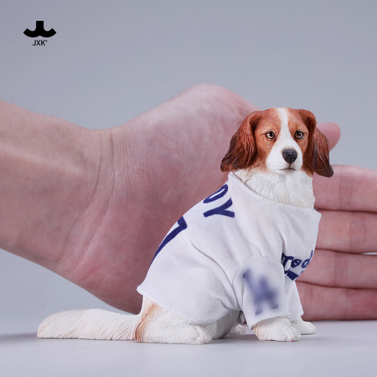 JXK, Kooikerhondje Dog, Static Expertly Hand-Painted Lifelike Animal Figurine
