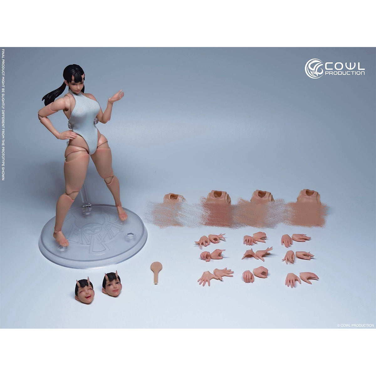 COWL PRODUCTION Ghost Non-makeup Female CP00 Articulated Joints 1/12 Scale Action Figure Body