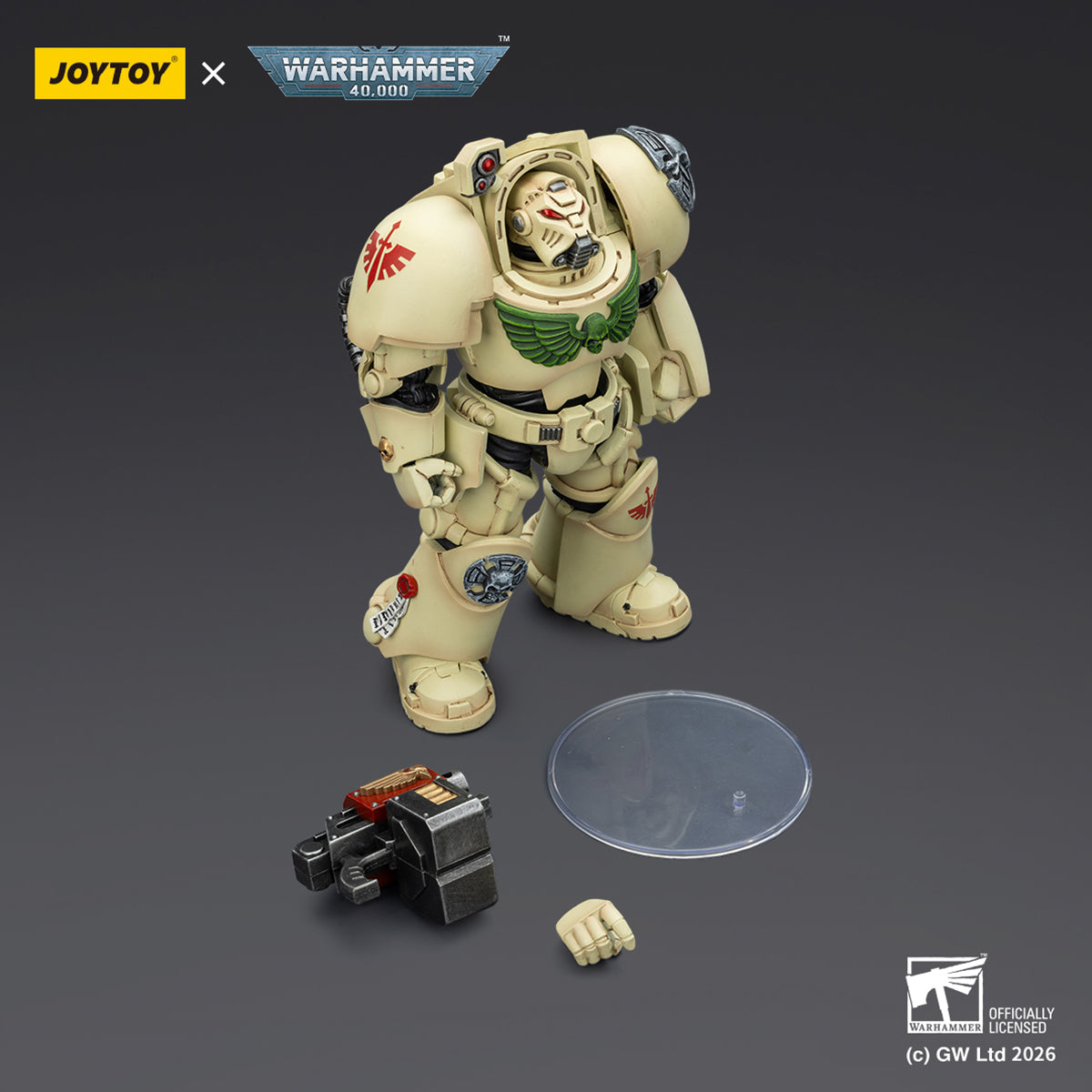 JOYTOY Warhammer 40,000 Dark Angels Deathwing Terminator with Power Fist and Assault Cannon & with Power Fist and Storm Bolter & with Power Sword and Storm Bolter Action Figure