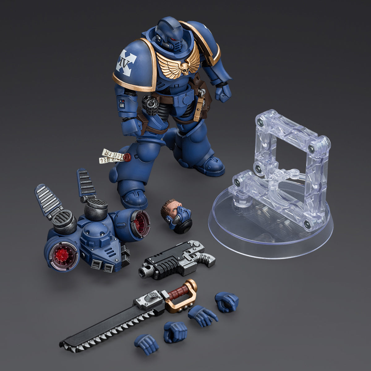 Figura coleccionable JoyToy Warhammer 40K: Ultramarines con propulsión a salto, Intercessors, Intercessor 1, escala 1:18, JT2153…