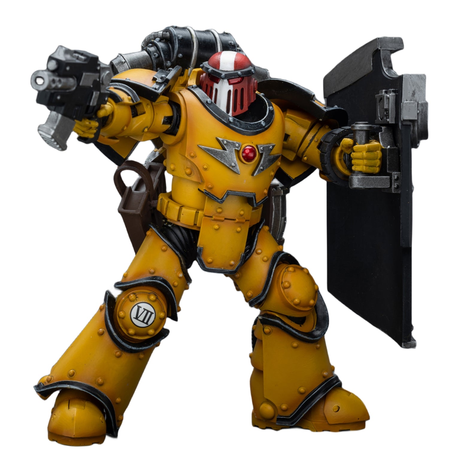 Figurine de collection JoyToy Warhammer The Horus Heresy : Imperial Fists Legion MkIII Breacher Squad Sergeant avec Thunder Hammer, échelle 1:18, JT9107