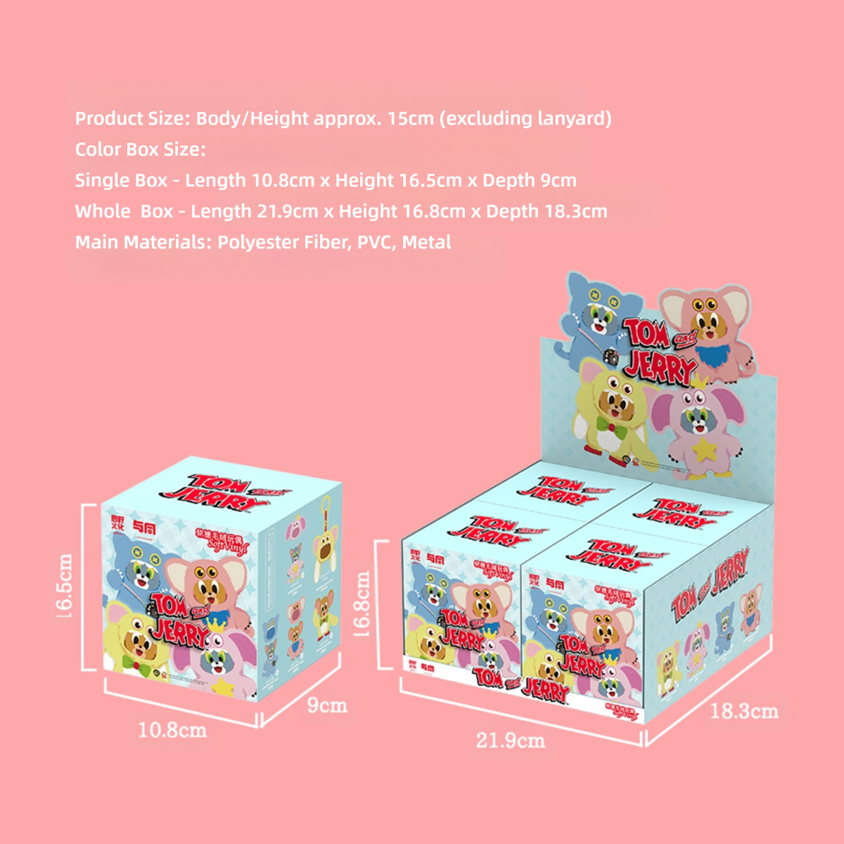 Fondjoy Monster Doll Series Second Edition Tom and Jerry TJ1115 Blind Box Figure