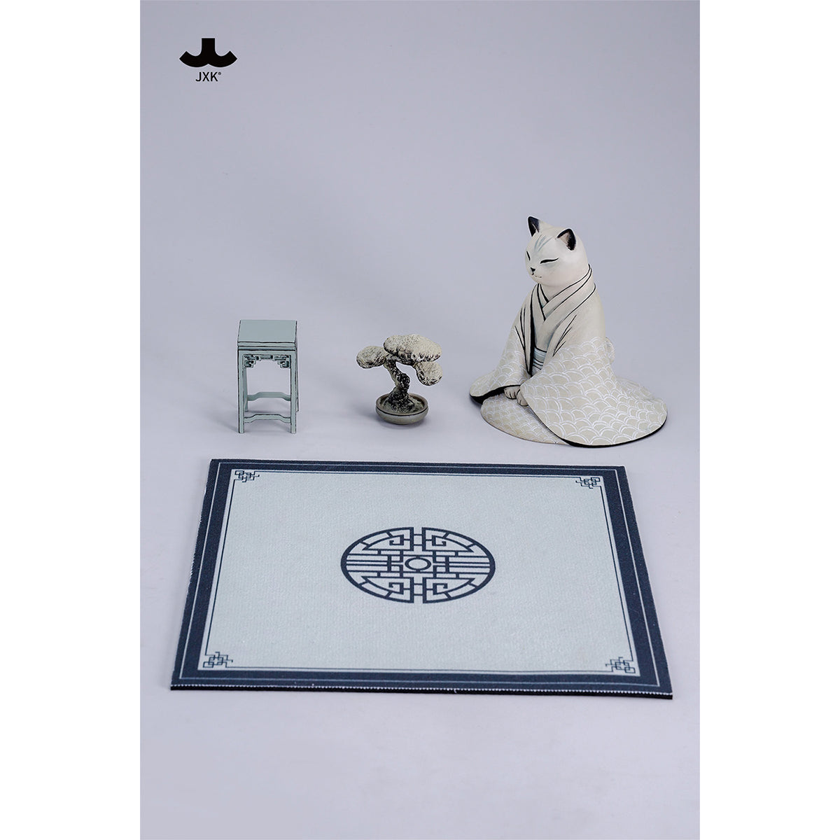 JXK Zennyo Cat Static Expertly Hand-Painted Lifelike Animal Figurine