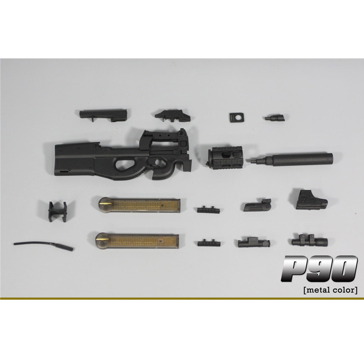 ZYTOYS, P90 Submachine Weapon Gun Model, Doll Accessory for 12-inches Action Figurine
