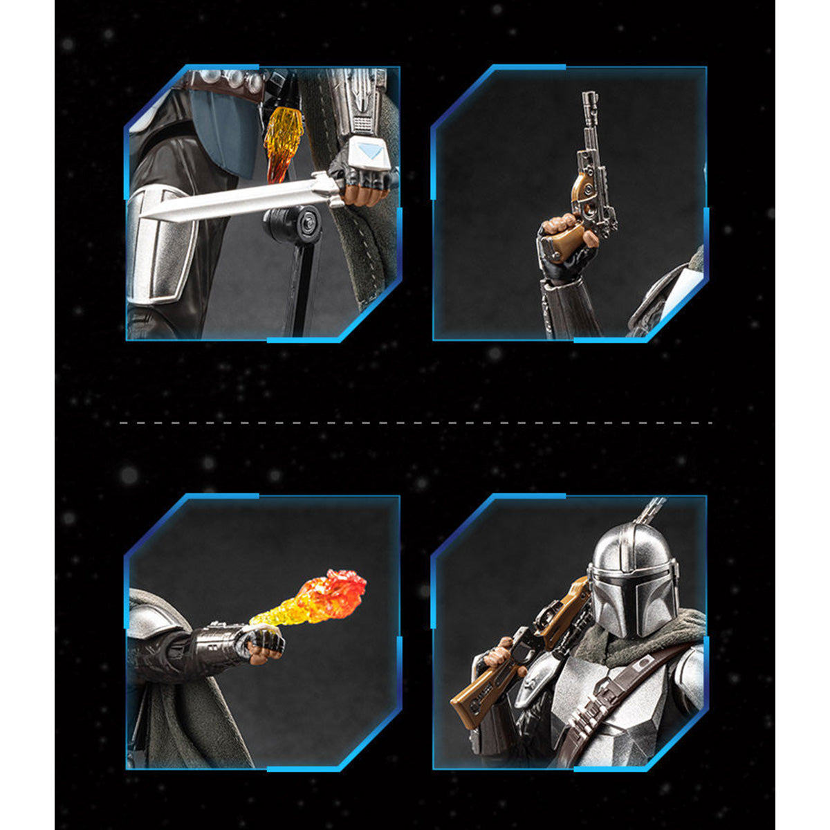 ZD Toys Star Wars 1966-09 The Mandalorian Din Djarin 1/10 Scale Action Figure Set