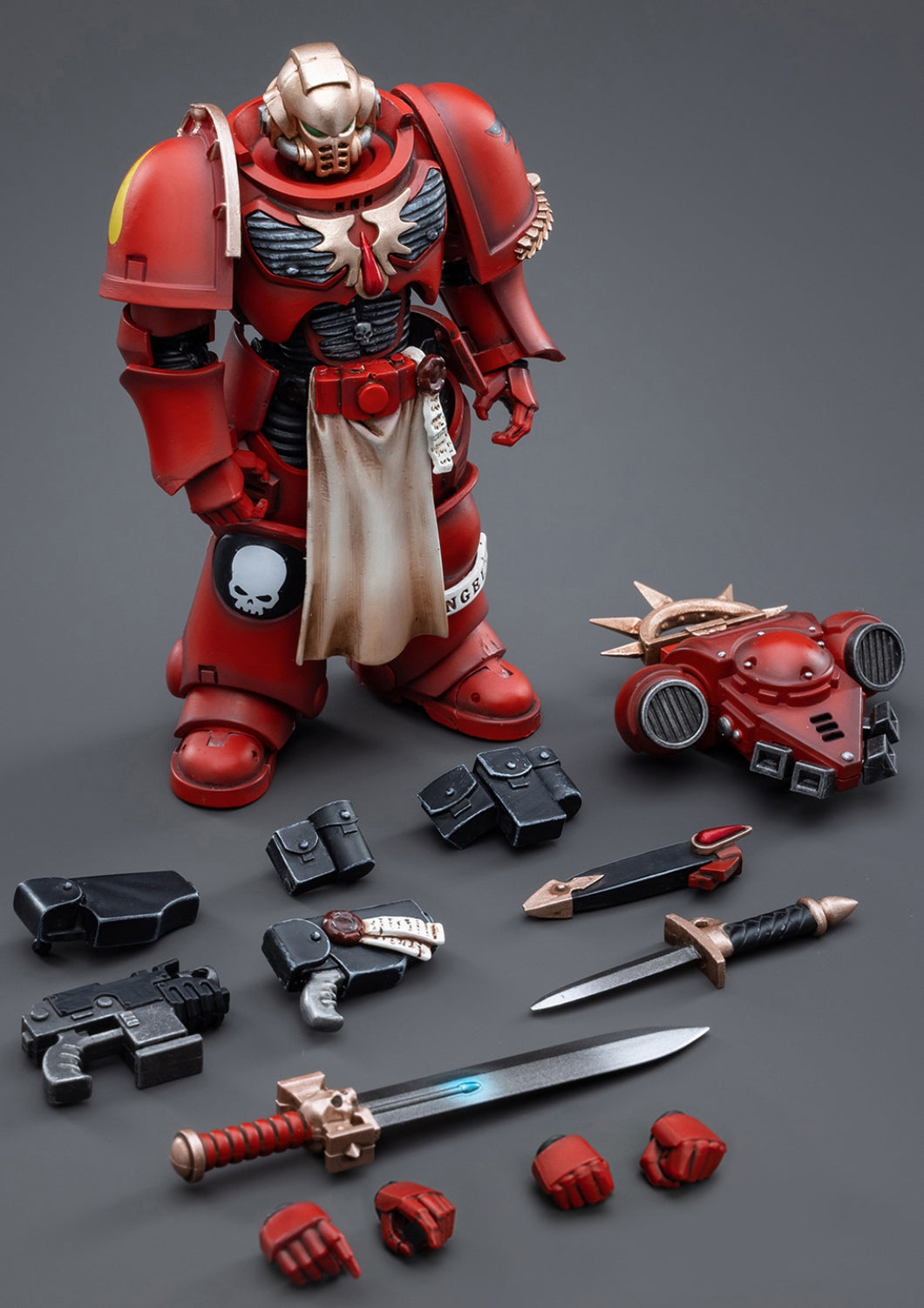 Figurine de collection JoyToy Warhammer 40K : Lennatus, vétéran des Blood Angels, échelle 1:18