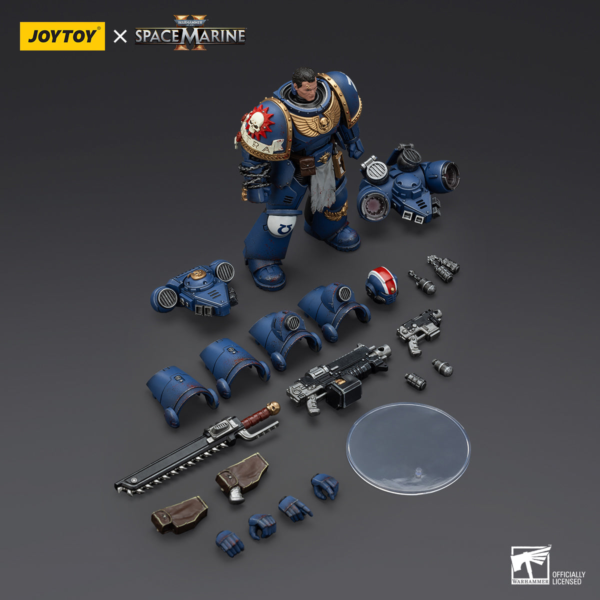 JOYTOY Ultramarines Teniente Titus-Figuras de acción edición coleccionista