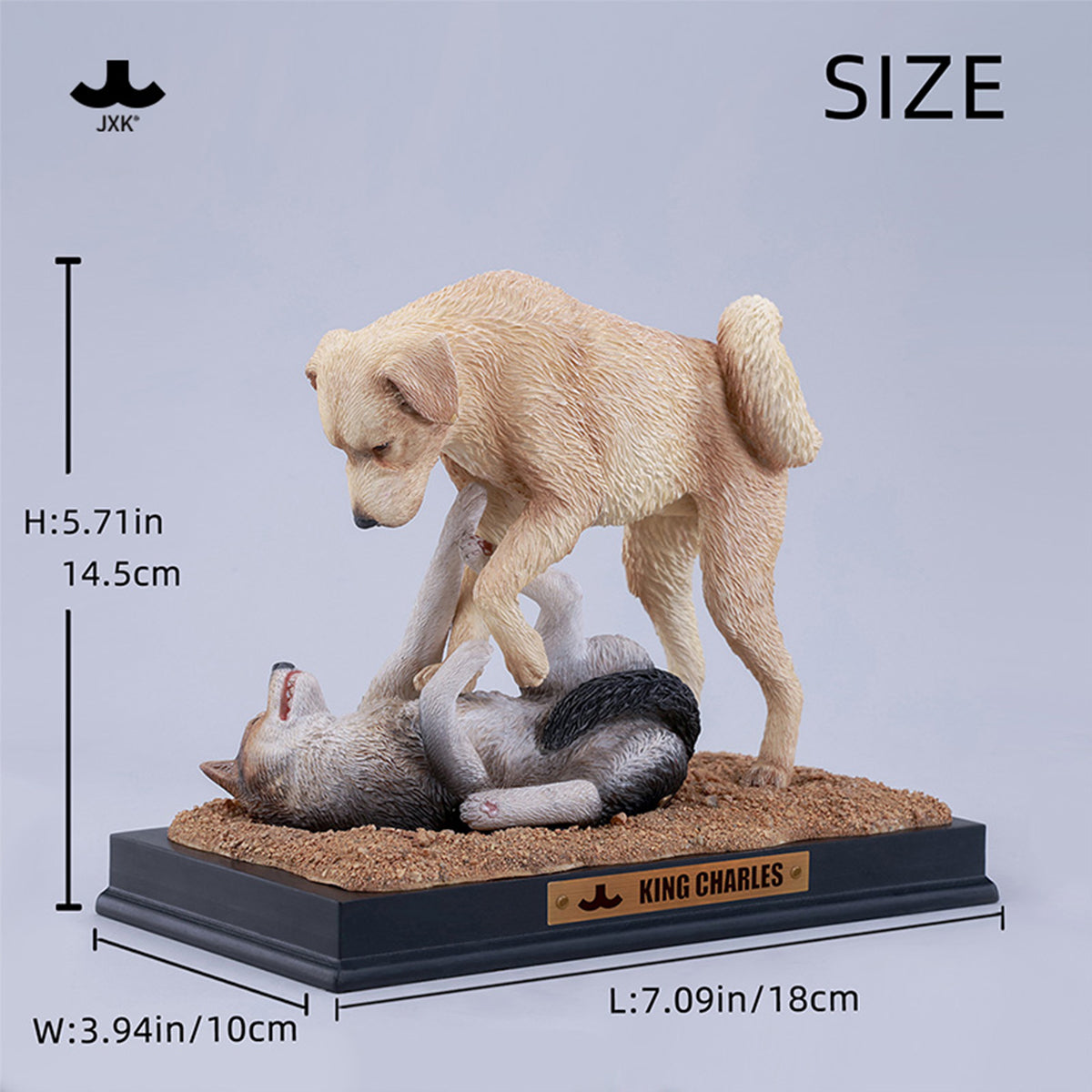 JXK, King Charles, Static Dog Animal Figurine