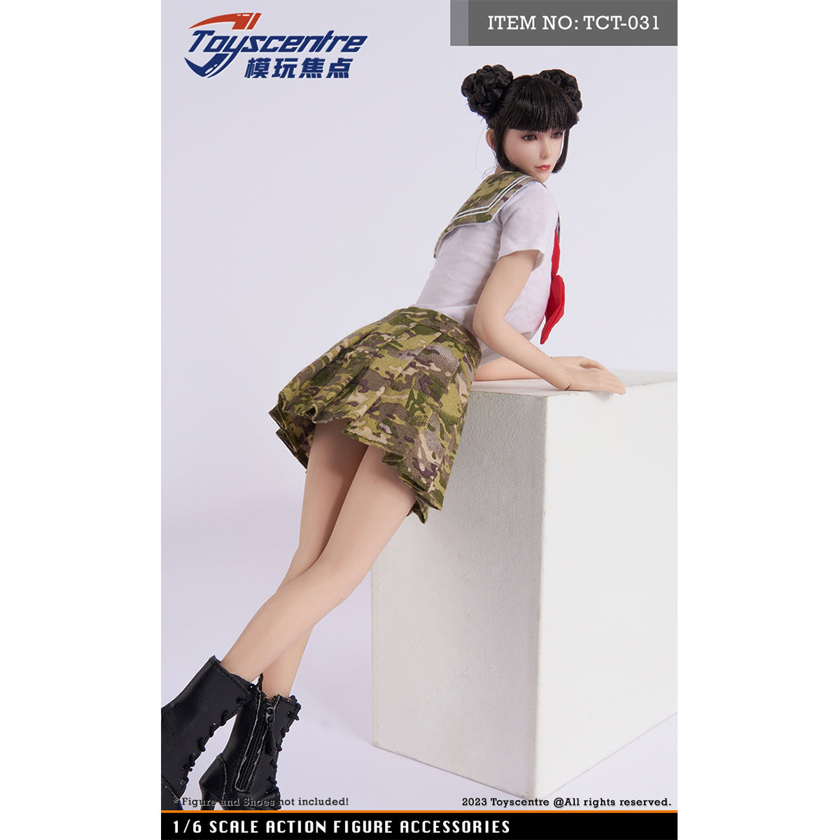 Toyscentre, Student Girl Shirt Tops JK Skirt, Doll Clothes Accessory for 12-inches Action Figurine