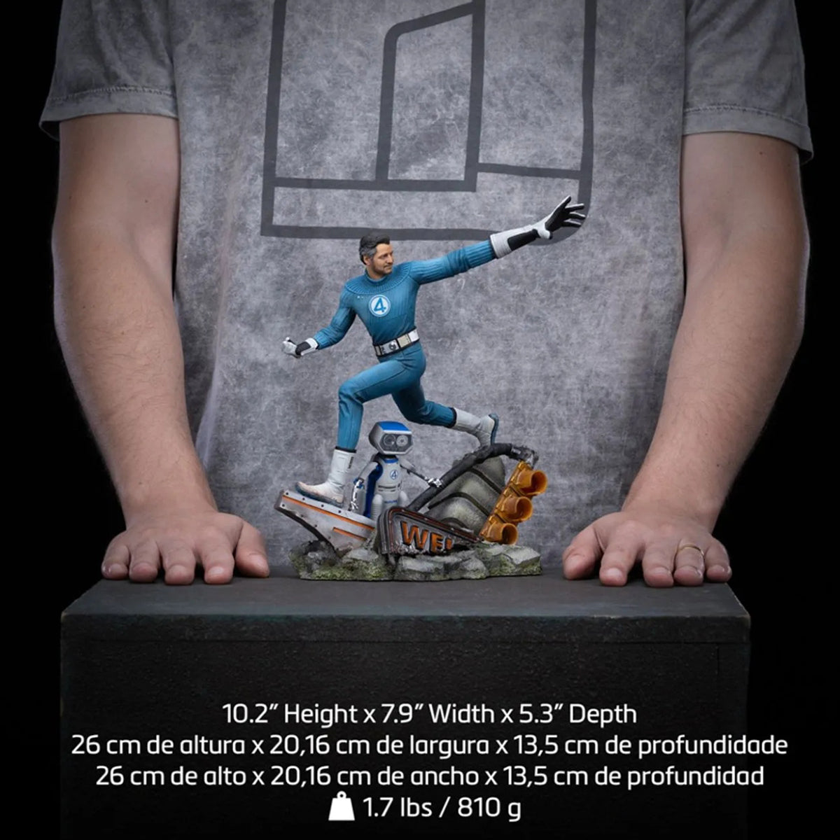 Iron Studios The Fantastic Four: First Steps - Mister Fantastic & Invisible Woman & Thing & Human Torch Art Statue