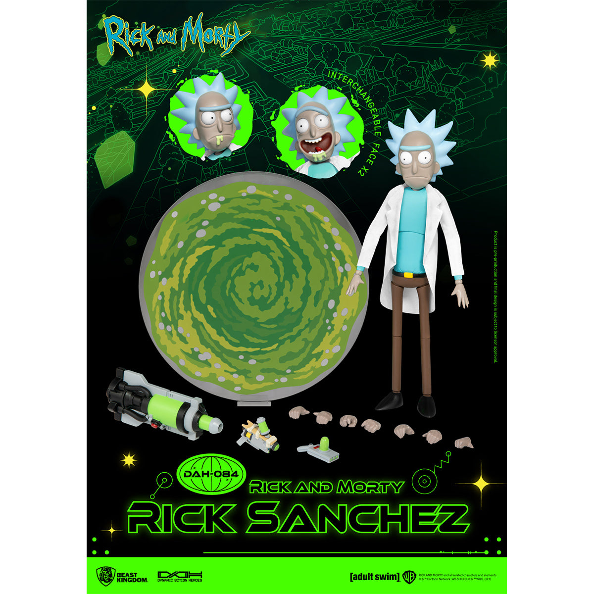 Beast Kingdom DAH-084 Rick and Morty Rick Sanchez Action Figure