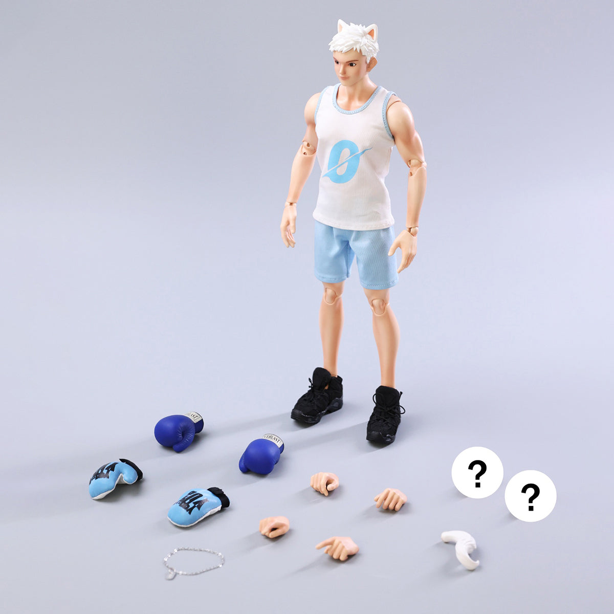 Blue Piper Puppy Guy White BJD Action Figures