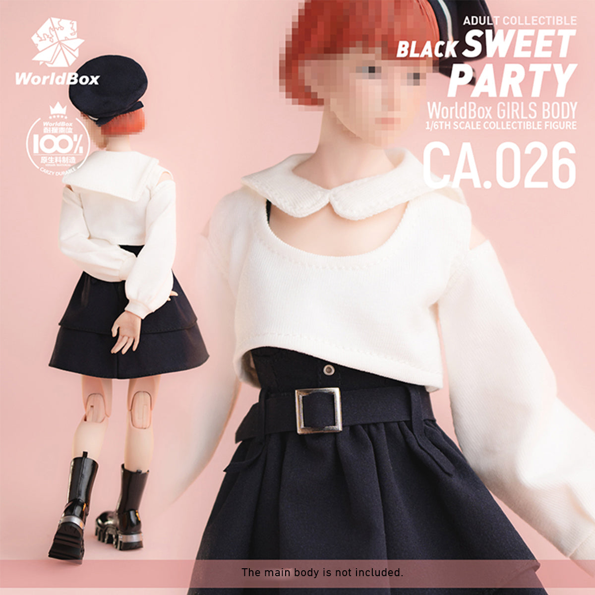 Worldbox Black Sweet Party Suit Set CA026 Doll Clothes Accessory 1/6 Scale Fit TB Action Figure