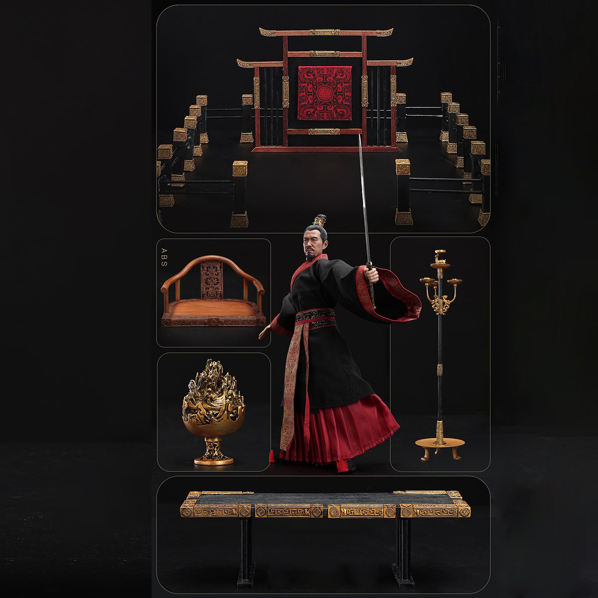 BANTANG The Legend of the Son of Heaven Series 1, Emperor Hanwu: Liu Che, Xuan Chamber Internal Affairs Version, Action Figure Full Set