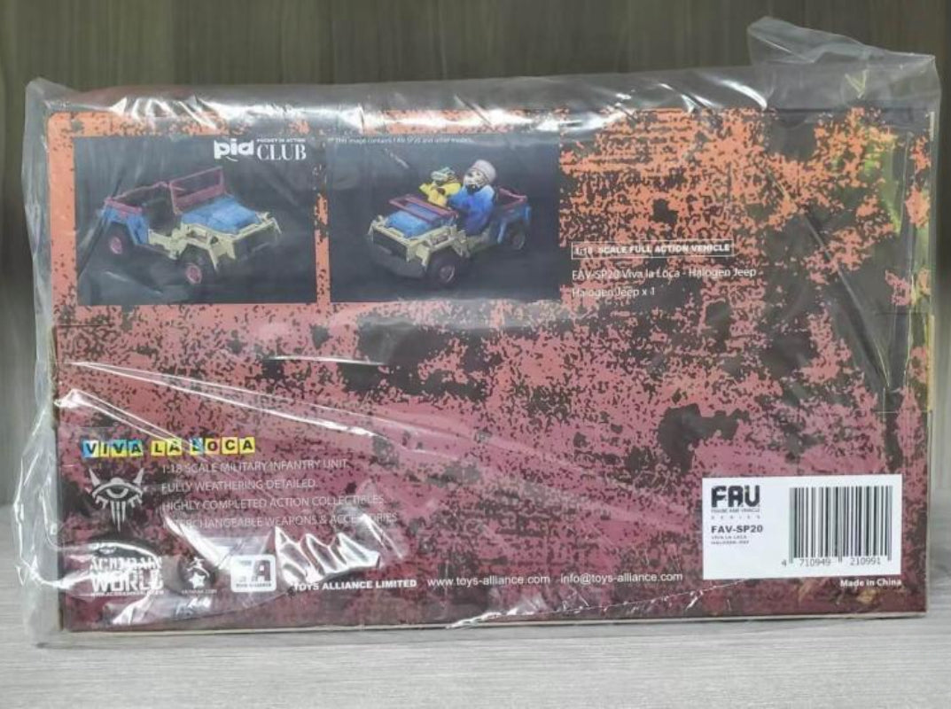 Figura coleccionable de Toys Alliance X Acid Rain: Acid Rain: Viva la Loca, Jeep halógeno para figura de acción en miniatura 1:18 FAV-SP20