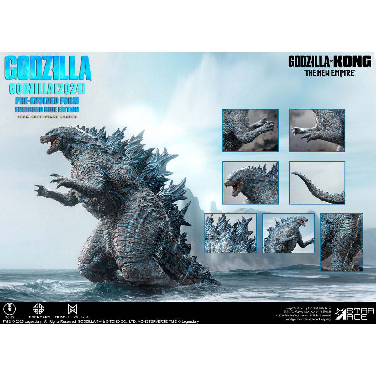 STAR ACE Toys Godzilla vs. Kong: The New Empire - Godzilla Evolution Blu-ray Version Art Figurine