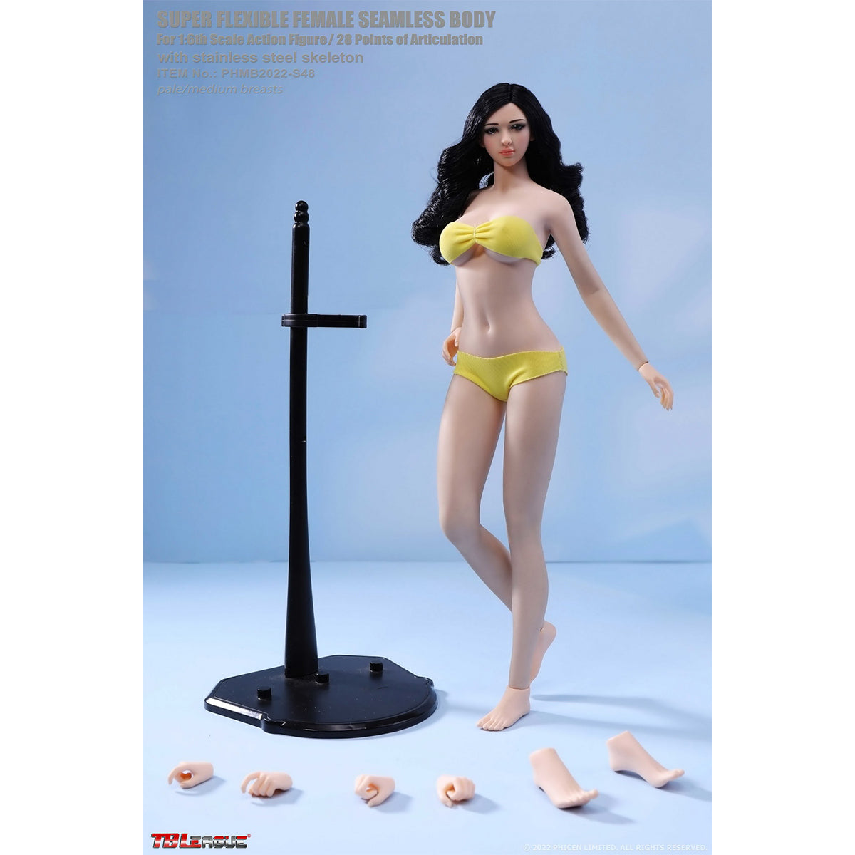 TBLeague Female Seamless Slender Elegance Medium Bust Detachable Feet 1/6 Scale Action Figure Body