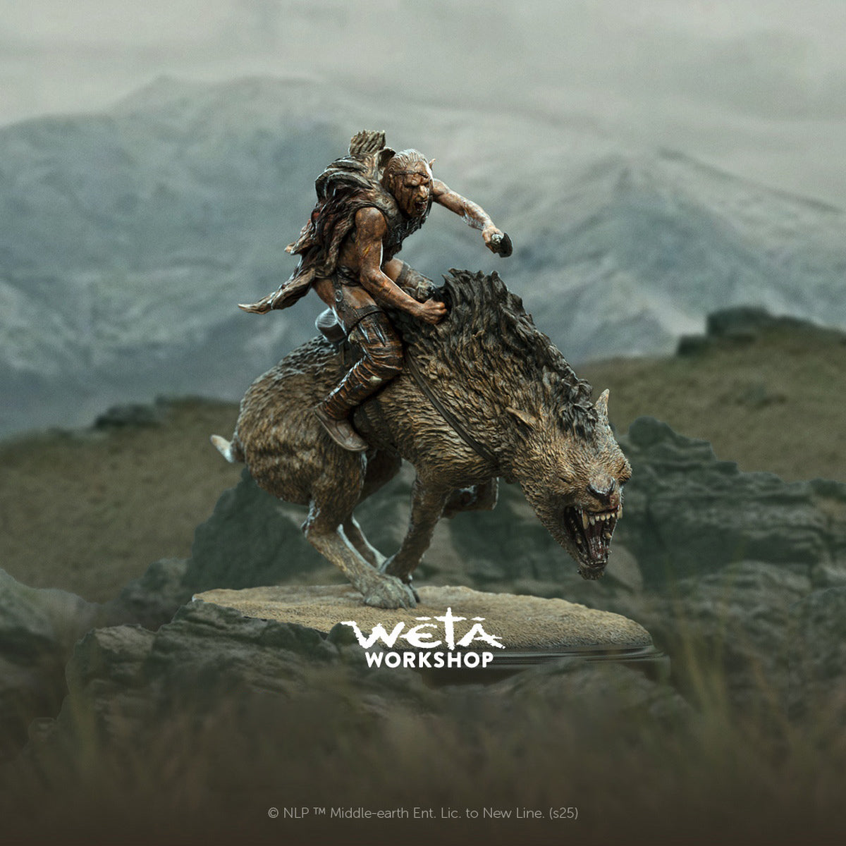 WETA Workshop 86-01-04752 The Lord of the Rings Trilogy Sharku on Warg Art Figurine