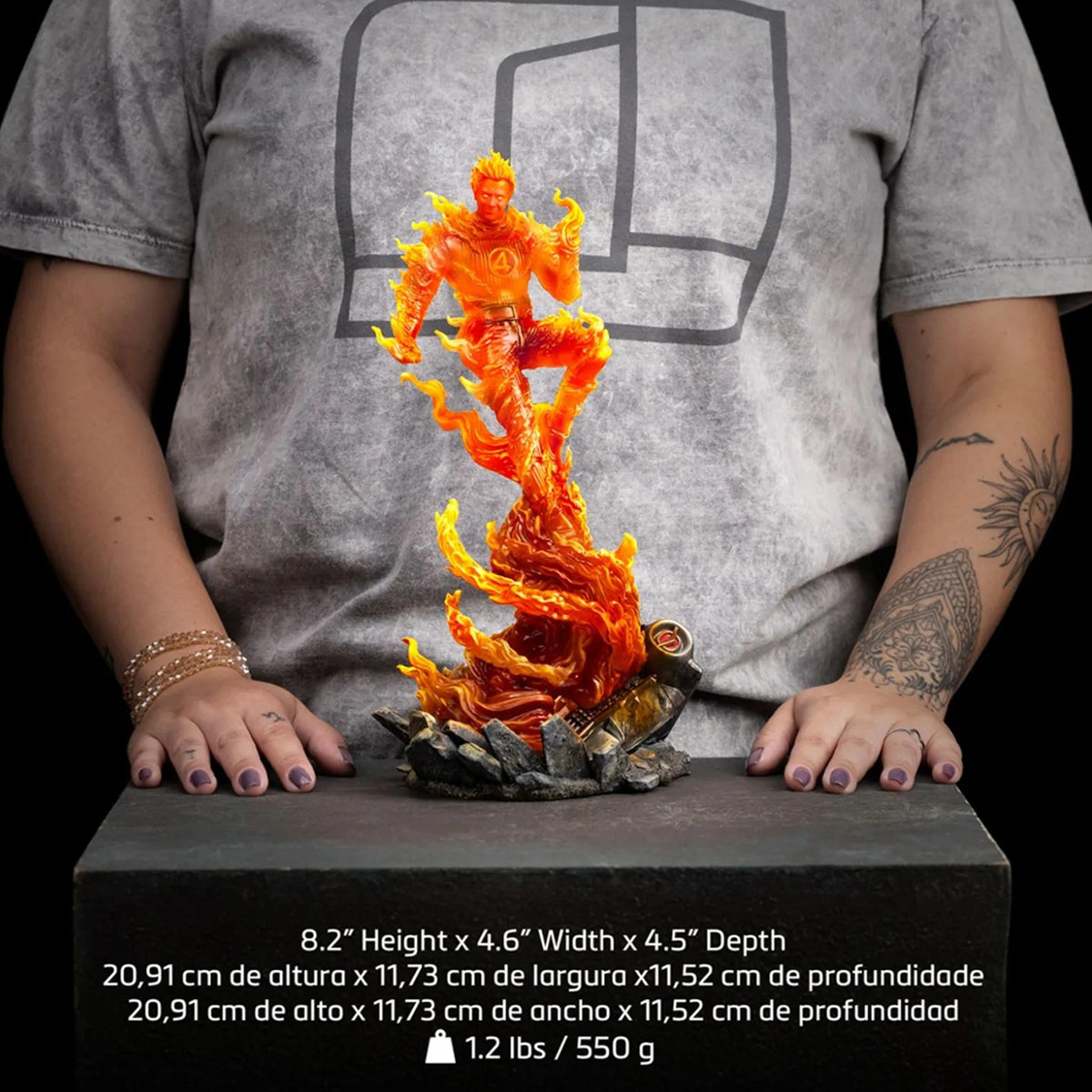 Iron Studios The Fantastic Four: First Steps - Mister Fantastic & Invisible Woman & Thing & Human Torch Art Statue