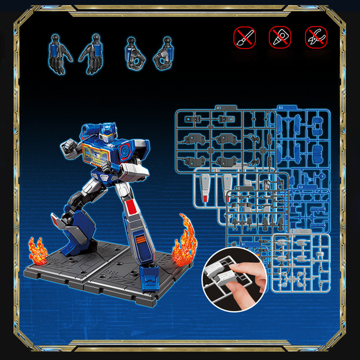 Transformers One de la serie Blokees Champion: Kits de modelos de ensamblaje Soundwave