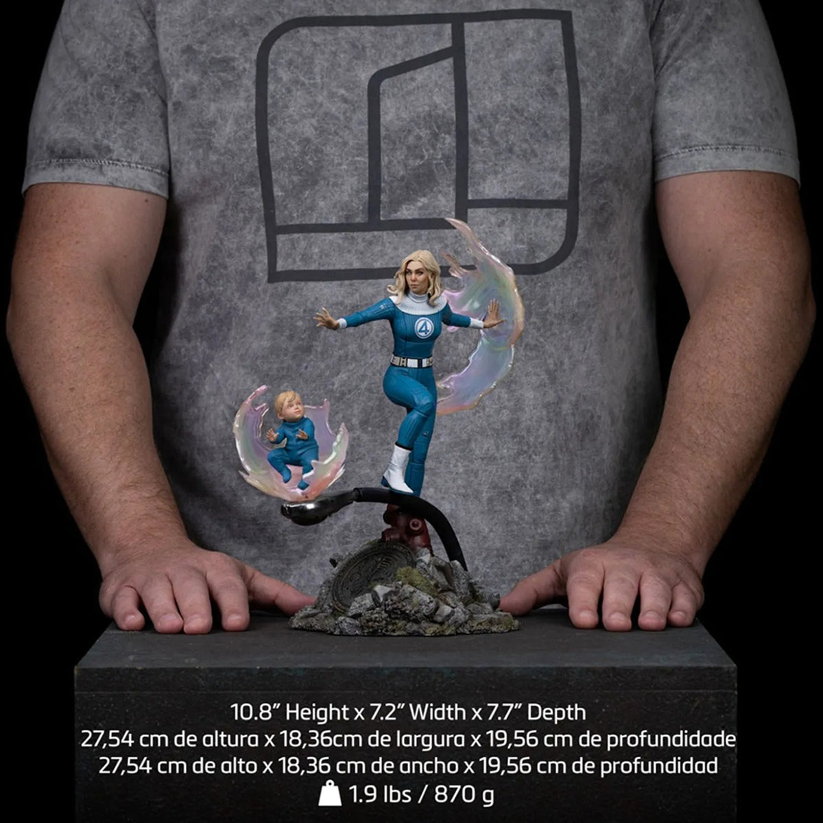 Iron Studios The Fantastic Four: First Steps - Mister Fantastic & Invisible Woman & Thing & Human Torch Art Statue