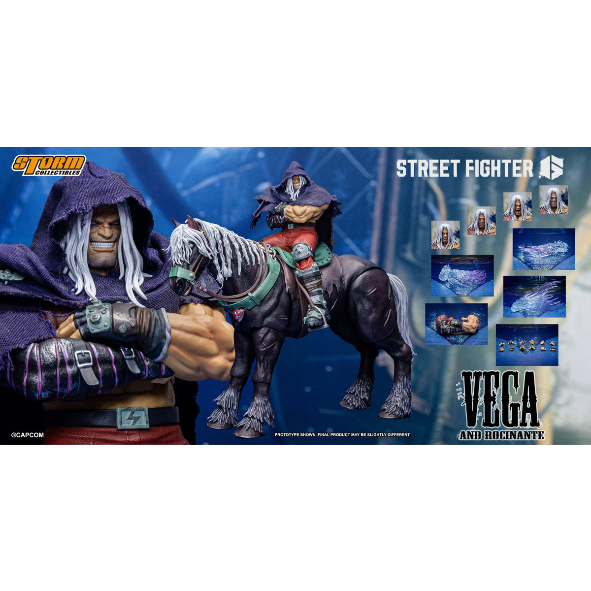 Storm Collectibles CPSF32 Street Fighter 6 M. Bison & Rocinante 1/12 Scale Action Figure