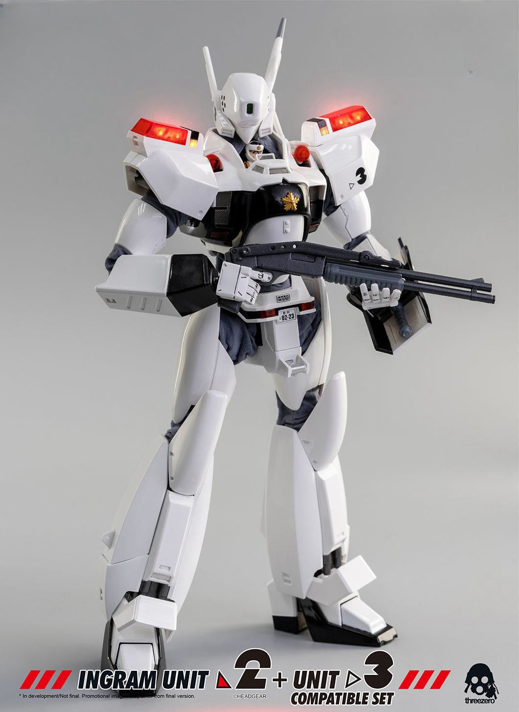 Threezero Mobile Police Patlabor ROBO-DOU Ingram Unit 2 + Unit 3 Compatible Set 1/35 Scale Mecha Action Figure