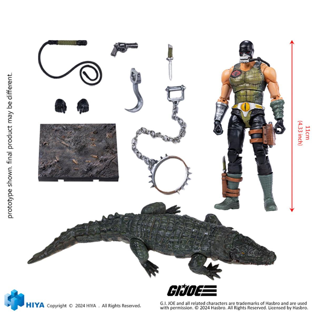 HIYA Collectible Figure Full Set: Crocodile Master & Fiona, Movice Style, Jointed Design, 1:18 Scale Miniature Action Figurine EMG0359
