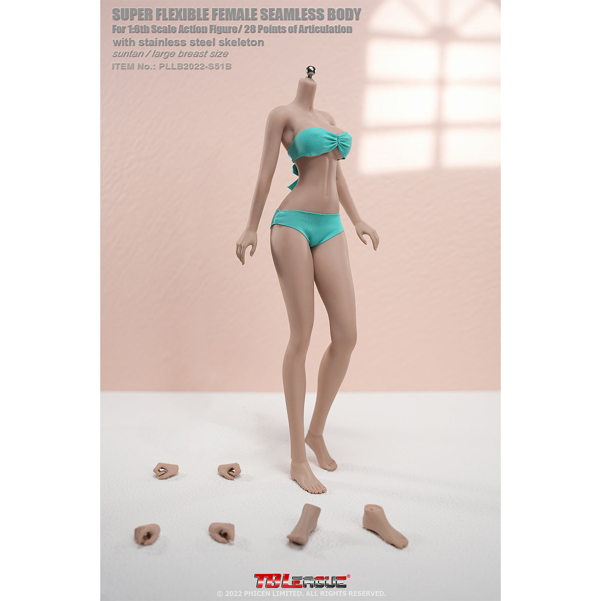 TBLeague Female Seamless Tall and Slender Type Large Bust 1/6 Scale Action Figure Body