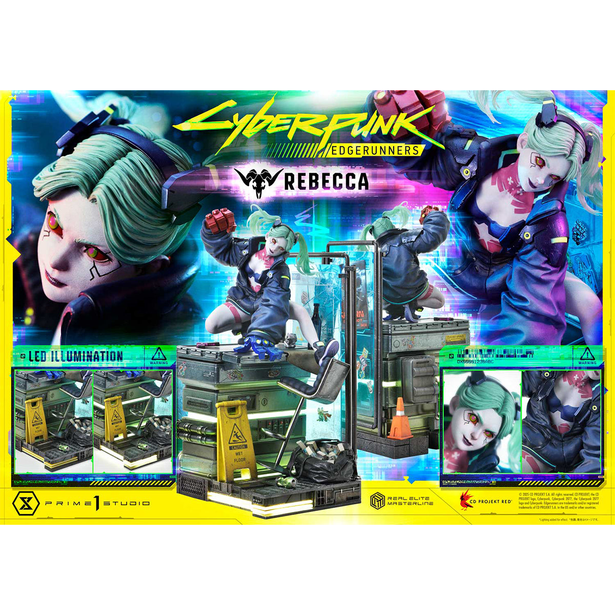 Prime 1 Statue, Cyberpunk Edgerunners Rebecca, 1/4 Art Anime Statue