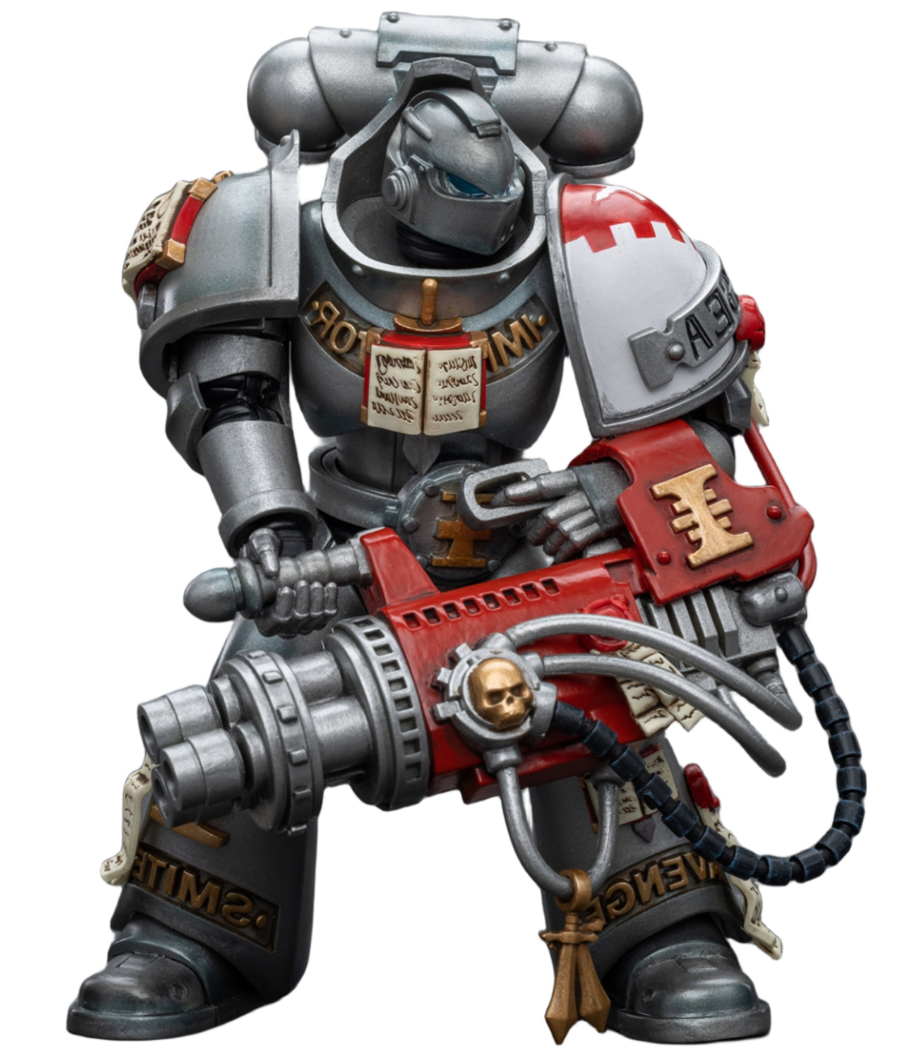 Figurine de collection JoyToy Warhammer 40K : Grey Knights Strike Squad, chevalier gris avec Psilencer, échelle 1:18, JT9008