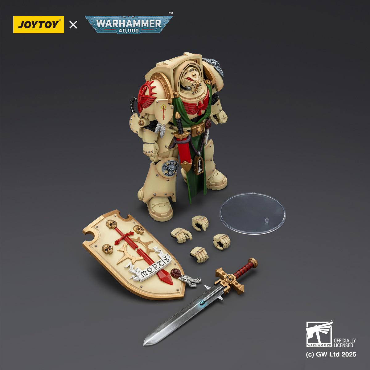 (Only Shipped to the US) JOYTOY Dark Angels Deathwing Knight 3 With Power Sword and Storm Shield JT02502 1/18 Scale Action Figure