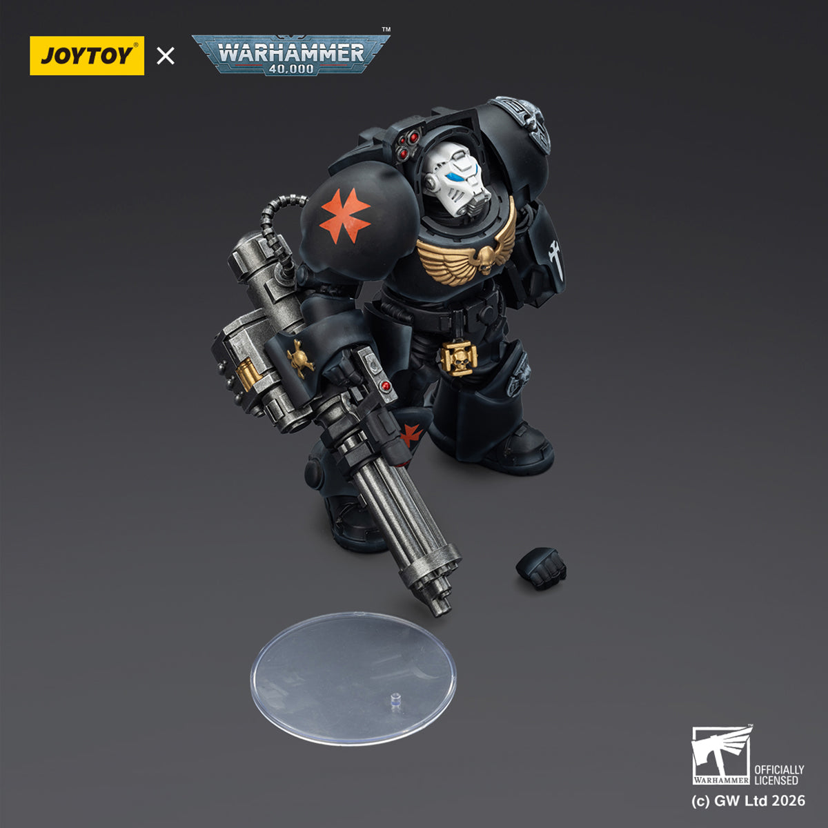 JOYTOY Warhammer 40,000 Black Templars Terminator with Power Fist and Assault Cannon & with Power Fist and Storm Bolter & with Power Sword and Storm Bolter Action Figure