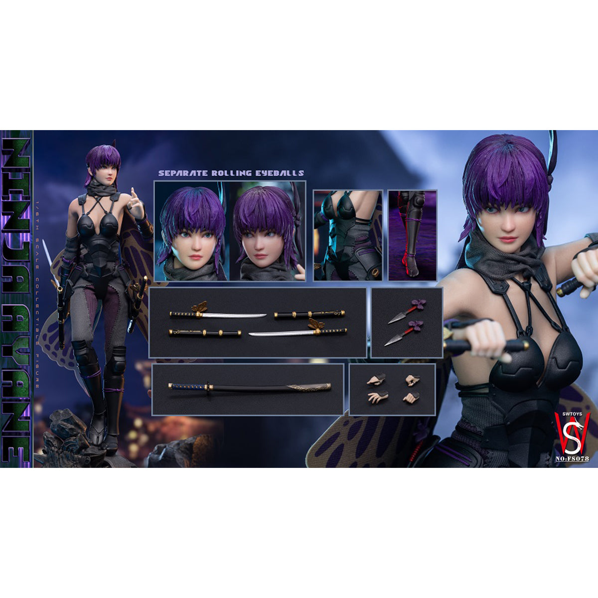 Swtoys FS078 NINJA AYANE 1/6 Scale Action Figure