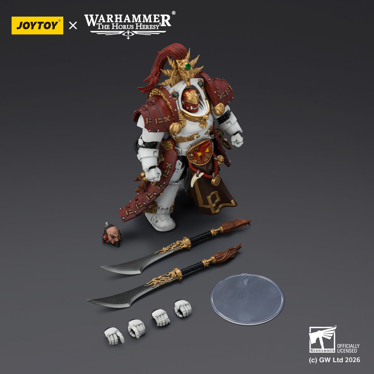 JOYTOY Warhammer 40,000 White Scars Contemptor Dreadnought & Hibou Khan Seeker of Atonement & Qin Xa - Master of the Keshig 1/18 Scale Action Figure