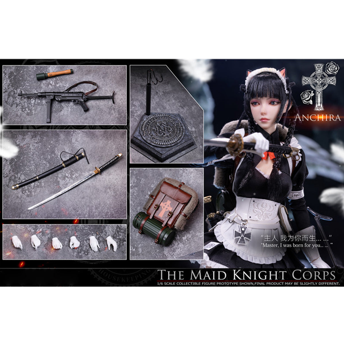 LONGSHANJINSHU The Maid Knight Corps - Grenade ANCHIRA LS-Meid.S-01B 1/6 Scale Action Figure