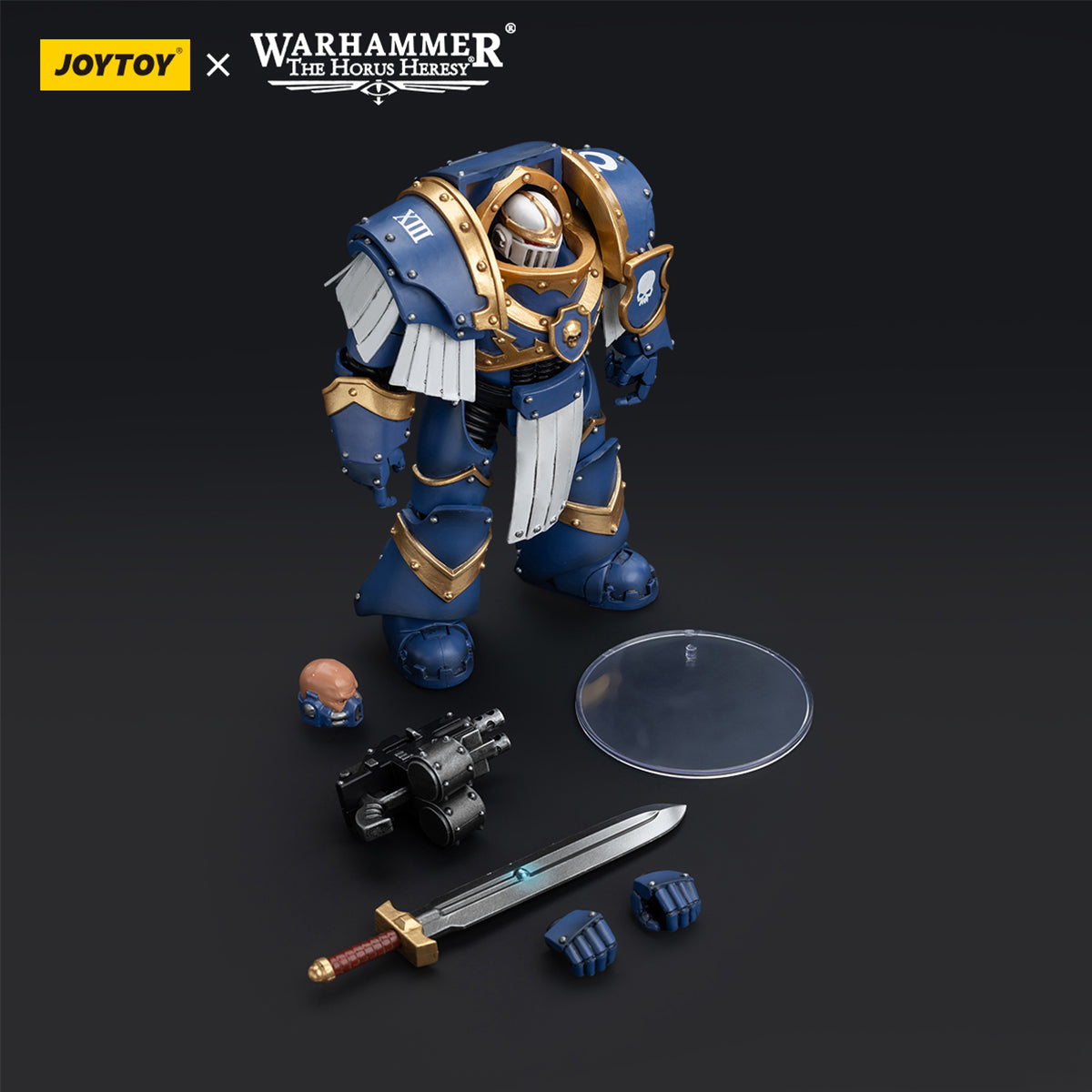 (Only Shipped to the US) JOYTOY Warhammer The Horus Heresy Series, Ultramarines Cataphractii Terminator Squad: Sergeant with Power Sword, 1/18 Scale Collectible Action Figure JT6953