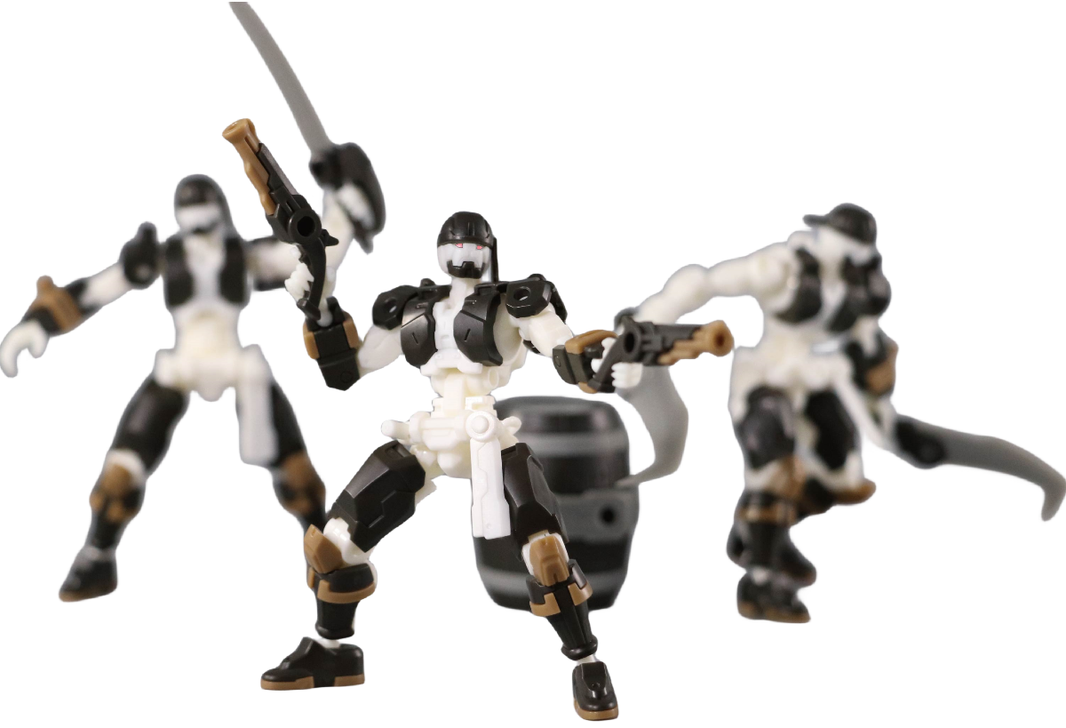 Kits de modelos de plástico KEMO FIFTYSEVEN: Títere de Armoreo - Figuras de acción coleccionables a escala 1:24 del Capitán Pirata MR.J (MR.J)